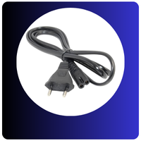 خرید کابل برق دو پین منبع تغذیه دو چاک ۱.۵ متری DBK، ۱ متری ۲.۵A، مس خالص. مناسب لپ‌تاپ و رادیو. ارسال سریع.