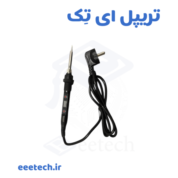 هویه قلمی متغیر ۱۰۰ وات TNI-U مدل TU-0907E نمایشگر دار – نمایشگر LED، تنظیم دقیق ۱۸۰–۵۰۰°C، المنت سرامیکی سریع – بهترین هویه حرفه‌ای تعمیر موبایل، لپ‌تاپ و BGA